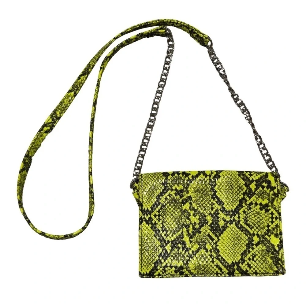 Express Lime green Snakeskin faux leather Crossbody